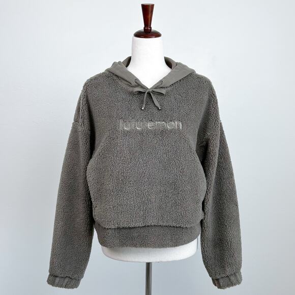 Lululemon Textured Fleece Embroidered Logo Hoodie Sweatshirt - Picture 1 of 7